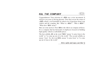 2011 KIA Sportage Owners Manual